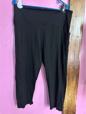 Set of 3 Black Leggings with Side Pocket 2XL